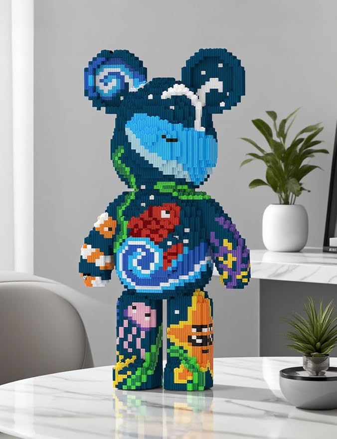 GAMTIM Animal Ocean Bear Bear Model Set,(9435Pieces) –Ornaments Building Blocks