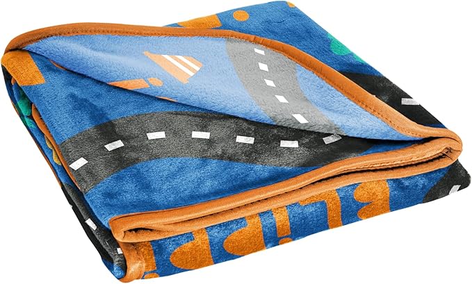 Jay Franco Kids Plush Throw Blanket – Soft & Cozy Fleece Throw for Bedroom & Couch Décor, Official Licensed Product, Blue - Blippi, 46x60 - Throw Blanket