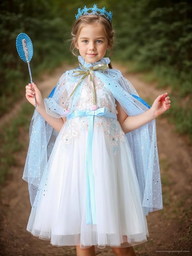 FKKFYY Rainbow Cape Cloak for Girl Princess