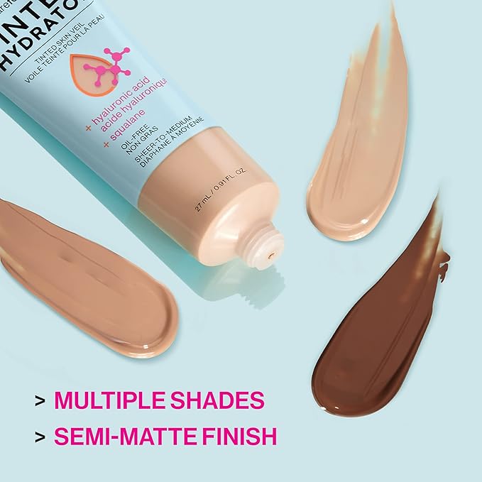 wet n wild Bare Focus Tinted Hydrator Matte Natural Finish, Oil-Free Tinted Face Moisturizer Makeup, Hyaluronic Acid, Squalane, Sheer To Medium Coverage, Medium Deep (Pack of 2)
