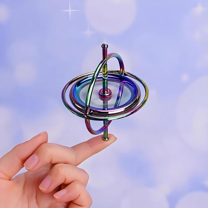 Joytech Precision Gyroscope Kill Time Metal Anti-Gravity Spinner Balance Toy Colorful JA05