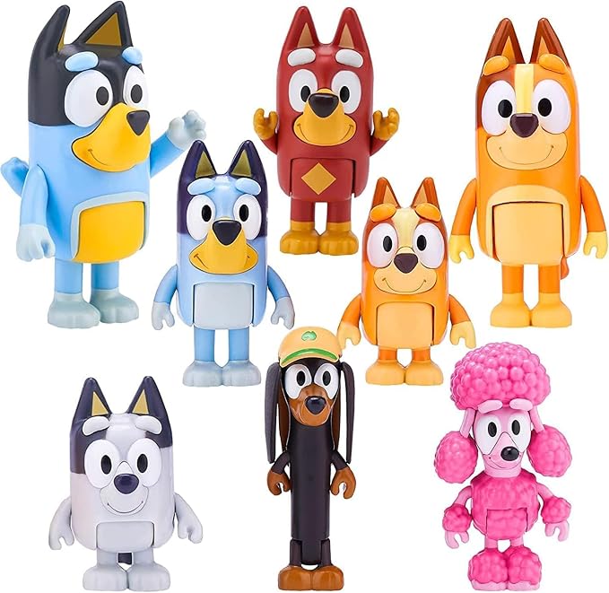 8 PCS Wolfs Figures Toys Playset, Wolves Action Figurines Family and Friends Set, Cake Toppers 2.5-3 Inch