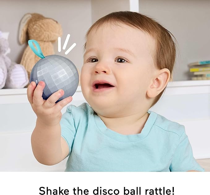 Fisher-Price Baby Toys Mini Me Moments DJ Set, 6-Piece Newborn Sensory Activities for Developmental Play Infants Ages 3+ Months