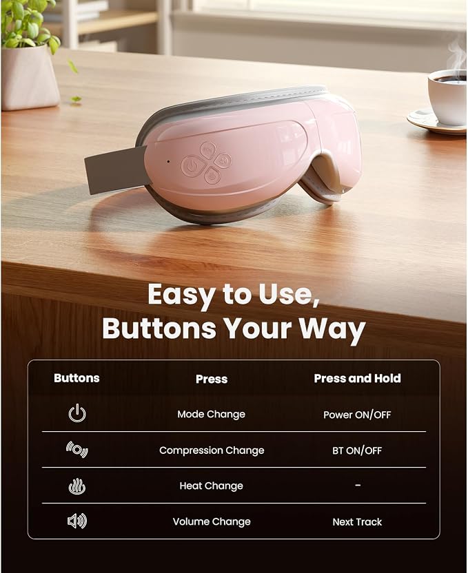 BOB AND BRAD Eye Massager with Heat FSA Eligible HSA, Birthday Gifts for Women Mom Wife Girlfriend EyeOasis 2 Eye Massager for Migraine, Heated Eye Mask for Dry Eyes Head Tension and Stress Relief