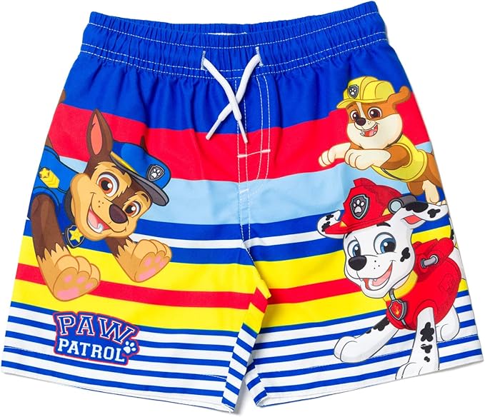 Paw Patrol Rubble Marshall Chase Skye Swim Trunks Bathing Suit Toddler to Little Kid