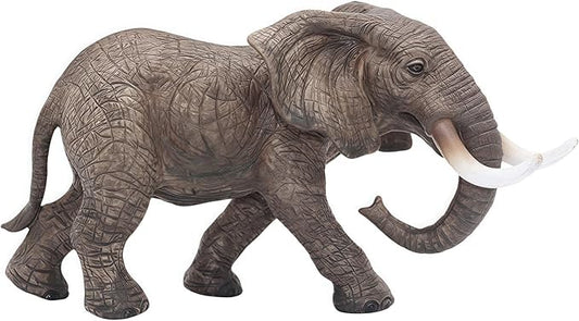 Gemini&Genius Elephant Toy for Kid, Elephant Animal Figure, Realistic 7" Large Elephant Action Figure, Wild Life Toy, Great Gift, Collection, Cake Topper, Storytelling Prop and Decor for Kids