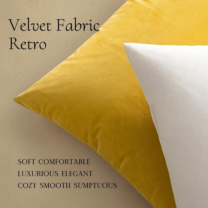 MIULEE 24x24 Inch Pack of 2 Euro Velvet Throw Pillow Covers Pure White | Soft Solid Decorative Euro Sham, Modern Luxury Home Decor, for King Bed Sofa Couch Bedroom Livingroom