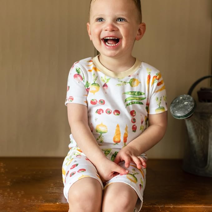 Burt's Bees Baby Unisex Pajamas, Short Sleeve Tee and Shorts 2-Piece PJ Set, 100% Organic Cotton