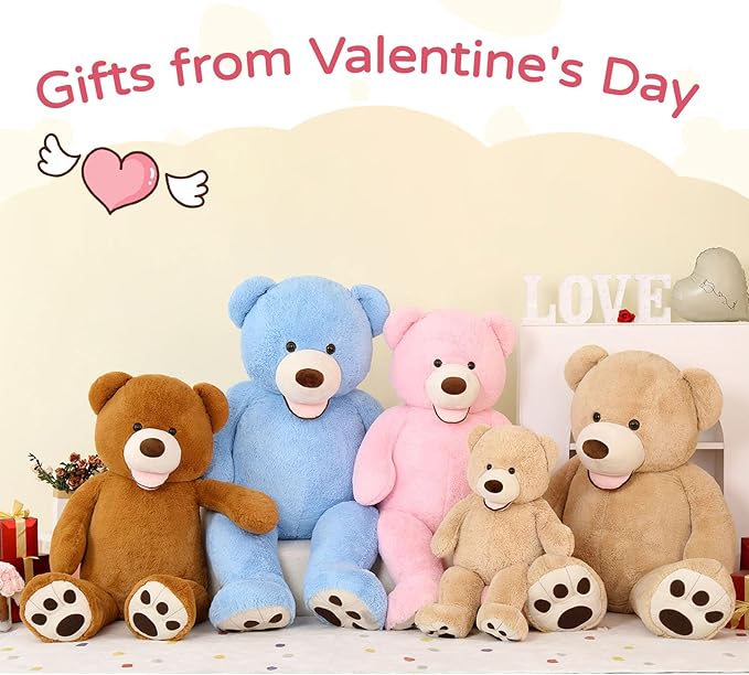 MaoGoLan Giant Teddy 6 Feet Tall, Valentines Gift - Adorable Human Size Bear Plush for Girlfriend, Boyfriend, Wife, Long Distance
