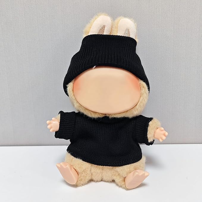 Clothes Fit for 17CM Doll, Fashion Doll Clothes Outfit Set Cute Theme Designer Toys Dress Accessories for Collector Fans Display (H Black Set)