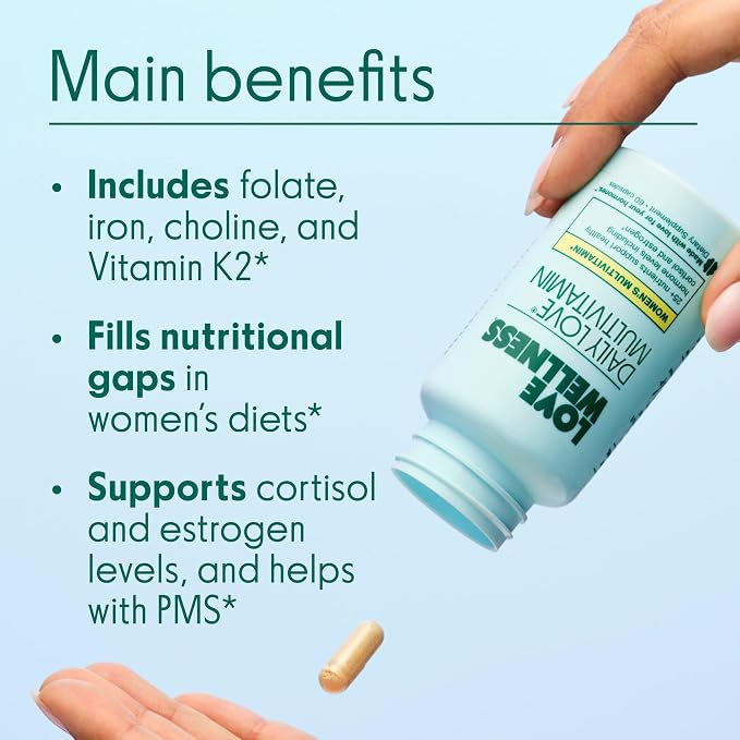 Love Wellness Daily Love Multivitamin & Big Brain Probiotics | Mind and Body Duo | Womens Vitamin and Probitoic