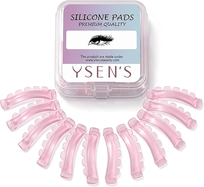 Ysen's Korean Lash Lift Pads Self Adhesive – Reusable Silicone Lash Lift Shields Rods 12 Pcs / 6 Pairs, Professional Lash Lift Pads for Korean Lash Lift Kit Eyelash Perm Tools