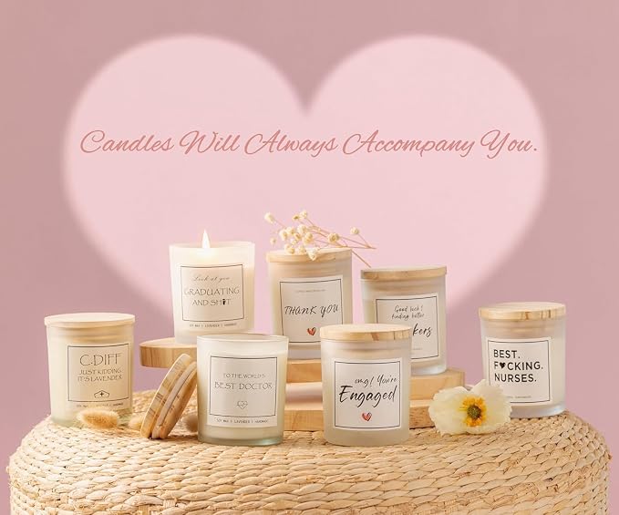 Smells Like C. Diff Candle, Funny Nurse Gift for Women, Rn Gifts for Nurses, Nurse Appreciation Graduation Gifts, Nurses Practitioner Gift, Lavender Scented Candle