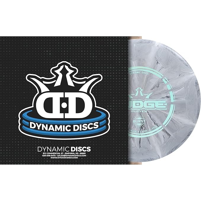 Dynamic Discs Prime Burst Judge Disc Golf Putter, Men and Women Frisbee Golf Putter, 170g Plus, Beaded Throwing Frisbee Golf Putter, Stable Disc Golf Flight, Stamp Color Will Vary, Gray