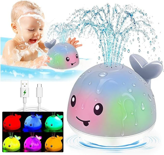 Bath Toys for Kids Ages 1-3 - Valentines Gifts Easter Basket Stuffers - 1 Year Old Girl Boy Gifts 1st First Birthday Gift - Light Up Whale Sprinkler Bathtub Water Pool Toys for Babies 6-12-18 Months