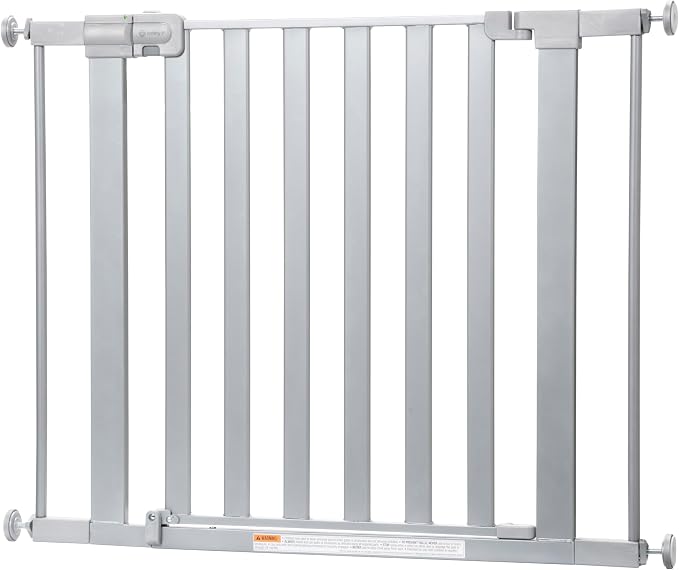 Safety 1st Walk Through Baby Gate with Door, Adjustable Pressure Mount Lift, Dog Gates, Fits 29"-38" Wide, 1-Pack, Silver