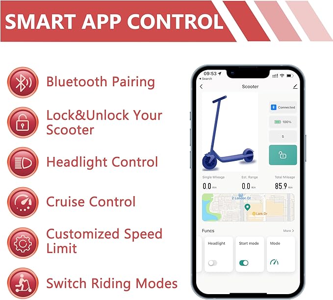 MAXSHOT Electric Scooter for Adults, 8.5/10/14" Tires, 19/22Mph, 350W/500W Motor, 21-28 Miles Range, Folding E-Scooter with Dual Suspension,APP(V1/SPRO/MAX/PRO/X1/X1PRO/PR)