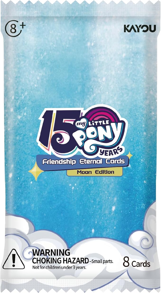KAYOU My Little Pony Friendship Eternal Cards, Moon Edition Series 2, English, 12 Blister Packs Display with Promo Card, Anniversary Celebration Theme