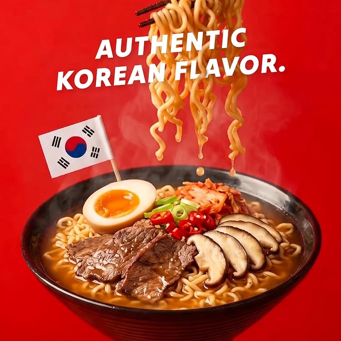 East and Else Korean Spicy Beef Instant Ramen Seasoning Powder, 15 oz, Rich & Savory Broth Soup Base in Resealable Pouch, Instant Noodle Flavor Packet Alternative, Product of Korea