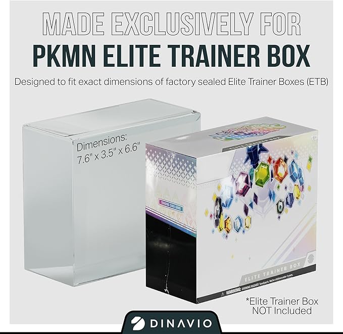 Dinavio Crafthouse PET Plastic ETB Protector Case 30 Pack - Elite Trainer Box Protector - ETB Case Compatible with Elite Trainer Boxes (Pack of 30)