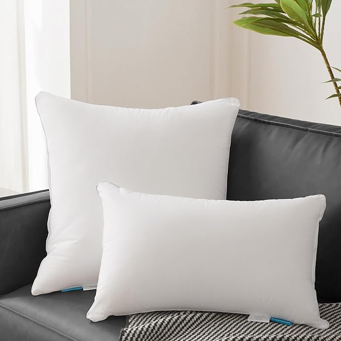 Oubonun 12"x20" Throw Pillow Insert – Plush and Supportive Decorative Cushion with 100% Cotton Cover, for Couch, Sofa, Bed, Chair – Pack of 1