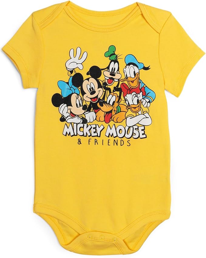 Disney Baby 5 Pack Bodysuits Newborn to Infant Sizes (Newborn - 24 Months)