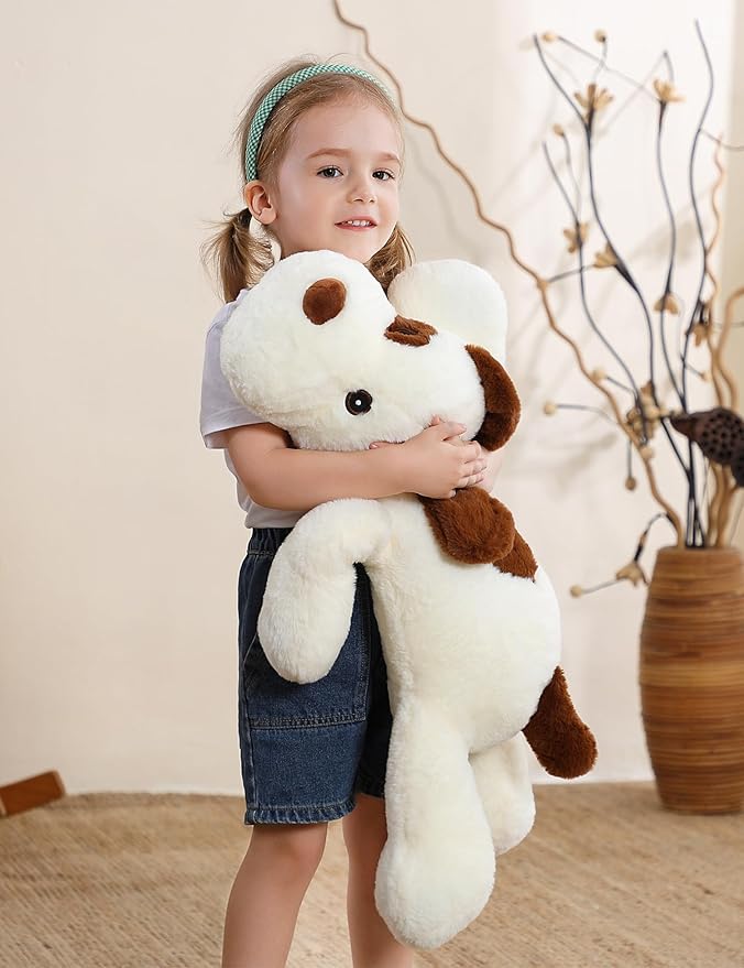 Weighted Dog Stuffed Animals 5 lbs, 24in Large Weighted Dog Plush for Kids Adults Boys Girl, Cute Plushies Soft Pillow Toy for Christmas, Birthday Gifts