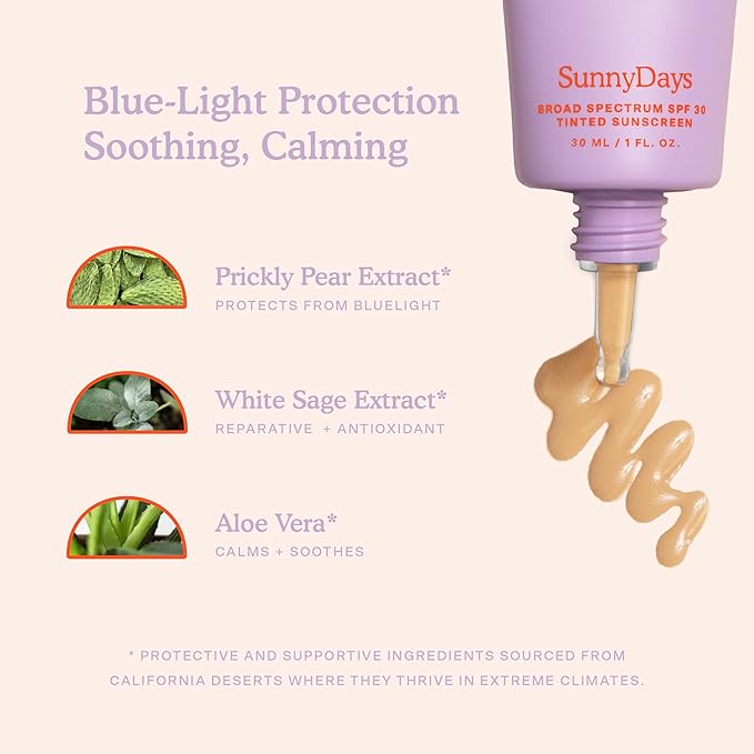 Tower 28 SunnyDays SPF 30 Tinted Moisturizer - 2-in-1 Buildable Coverage Foundation + Mineral Sunscreen for Face - Zinc Oxide, Aloe & Prickly Pear for Sensitive Skin - 10 Fair/Yellow (1 oz)