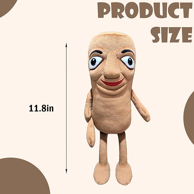 Zenitsu Tung Tung Tung Sahur Plush Italian Brainrot Expressive Doll Funny & Unique Gift for Boys and Girls, Creative Home Décor Plush Toy for Christmas, Birthday (Brown)