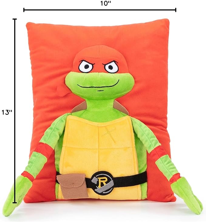 Jay Franco Nickelodeon Teenage Mutant Ninja Turtles Raphael 3D Snuggle Pillow - Super Soft Plush Pillow - Measures 13 Inches