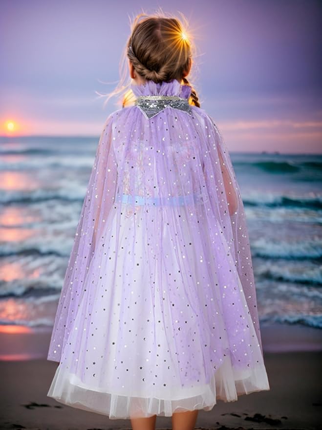 FKKFYY Rainbow Cape Cloak for Girl Princess
