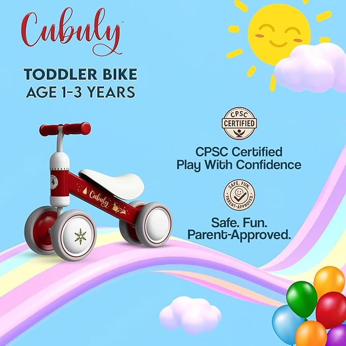 Baby Balance Bike for 1-3 Year – First Birthday Boy Girl Gifts 12-36 Month Mini Bike|Colorful Lighting Wheels|Ride on Toys |Toddler Balance Bike 1-3 Indoor/Outdoor Bike