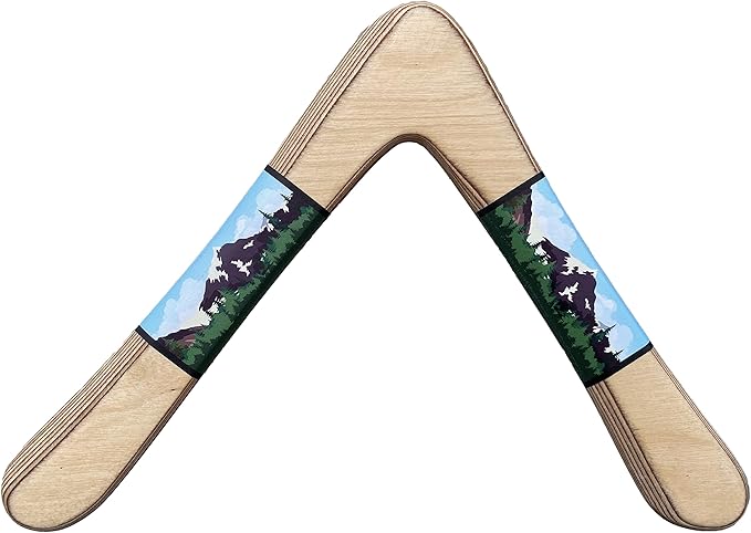 Colorado Boomerangs Crested Butte Wooden Boomerang - Great Beginner Boomerang! Made in USA