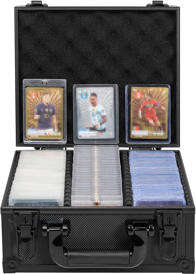 Toploaders Storage Box for 3" x 4" 35pt Rigid Card, Top Loader Storage with 5 Partition Holds 350+ Toploaders, Magnetic Card Holders
