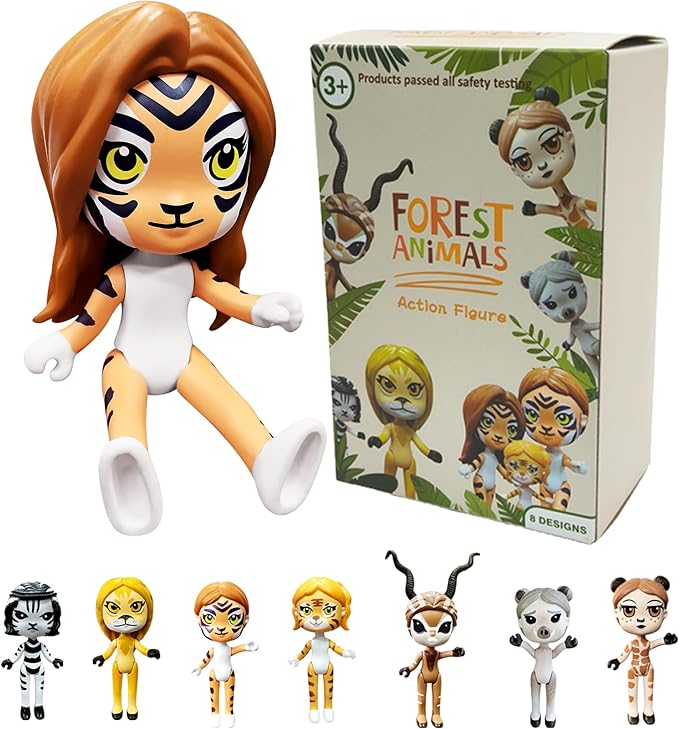 PLENTY MORE Forest Animal Theme Series Action Figure - 3.5 inches / 8cm Collectible Action Figure, Creative Animal Toy, Educational & Fun Play for Ages 3+, Safe & Non-Toxic (Tigeress The Homeless)