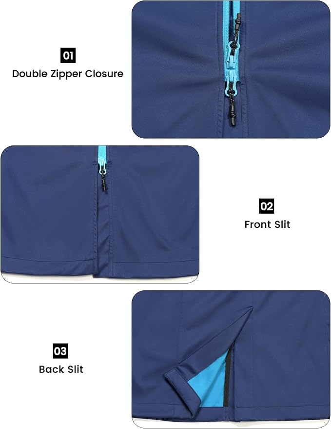 Little Donkey Andy Women's Lightweight Softshell Vest, Windproof Sleeveless Jacket for Running Hiking Travel