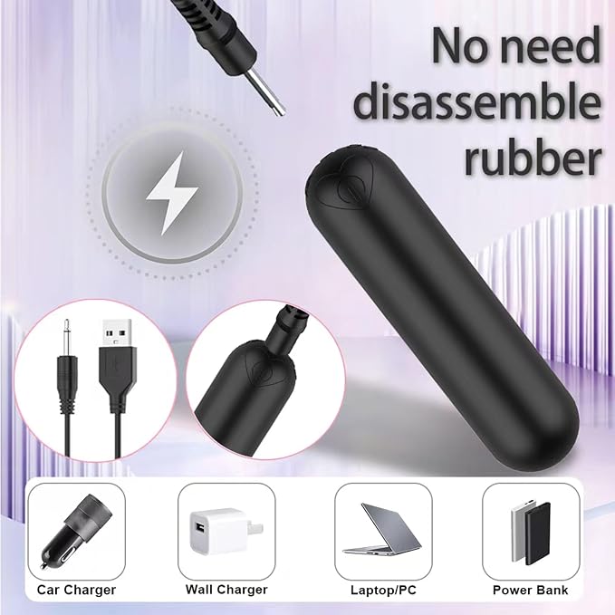 Mini Handheld Electric Back Massager Waterproof Quite Massager, Portable Massager for Back Neck Shoulder Body,Black