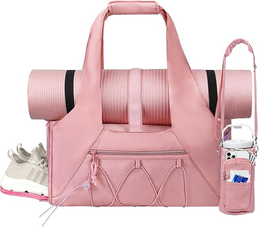 Gym Bag for Women & Men Duffle Bag with Shoes Compartment and Wet Compartment - Ideal for Travel, Gym, Sports, Duffel, Weekender, Dance