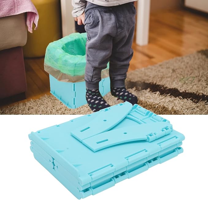 Portable Potty for Toddler Travel, Reusable Foldable Potty Training Toilet with Travel Bag and Liners, On the Go Potty Emergency Toilet for Car, Camping, Indoor, Outdoor