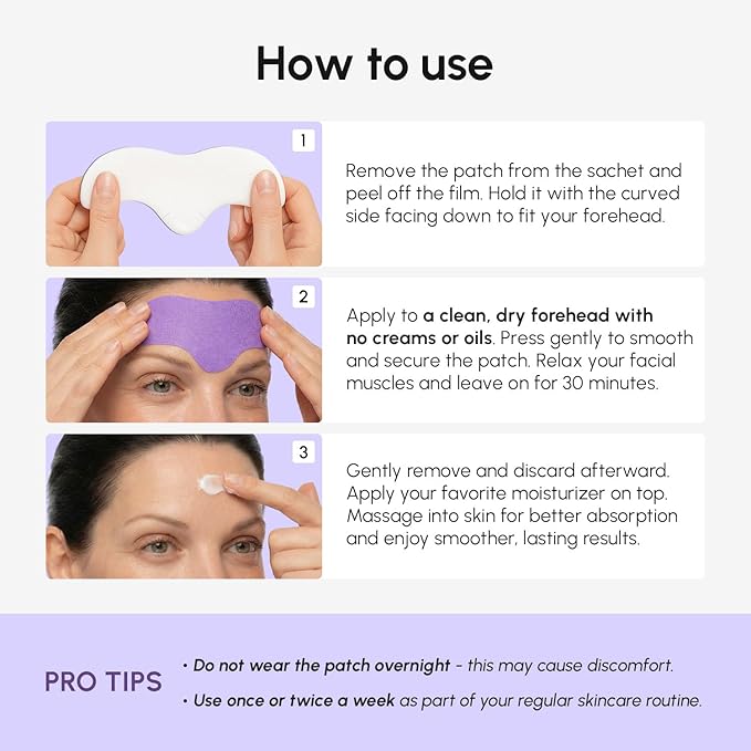 MAREE Forehead Wrinkle Patches 2 PACK – Collagen Wrinkle Patches with Retinol & Hyaluronic Acid for Face Lift – Fine Lines Deep Forehead Wrinkles Treatment Remover