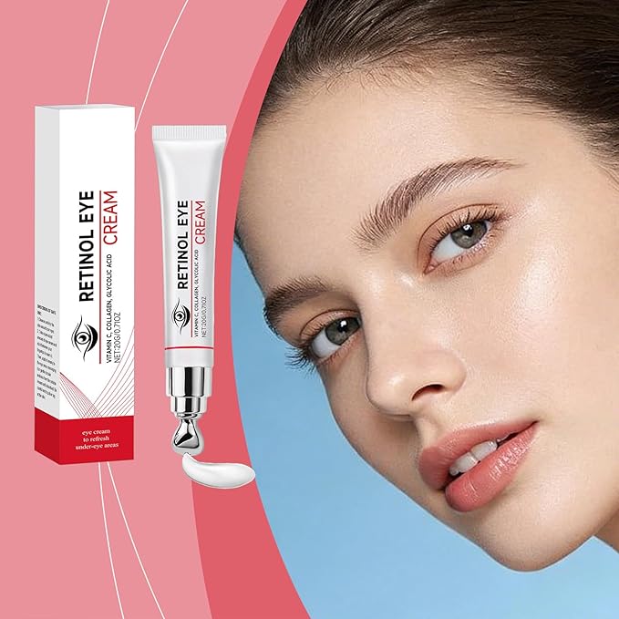Retinol Eye Cream - Eye Tightening Cream to Reduce Under Eye Bags & Dark Circles, Hydrating Anti-Aging Eye Treatment for Wrinkles and Fine Lines, 0.71 OZ