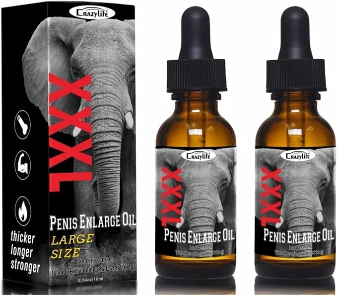 Crazylife Men Energy Essential Oil Sex Delay - Supplement Enlargement Massage Oils Permanent Thickening Growth Oil Performance Boost Strength 10ml (2)
