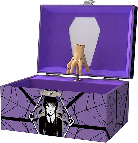 Wednesday Jewelry Box for Girls - Musical Jewelry Box with Spinning Figurine, Wednesday Addams Toys for Kids Ages 3-5 - 6 x 4.7 x 3.5 in