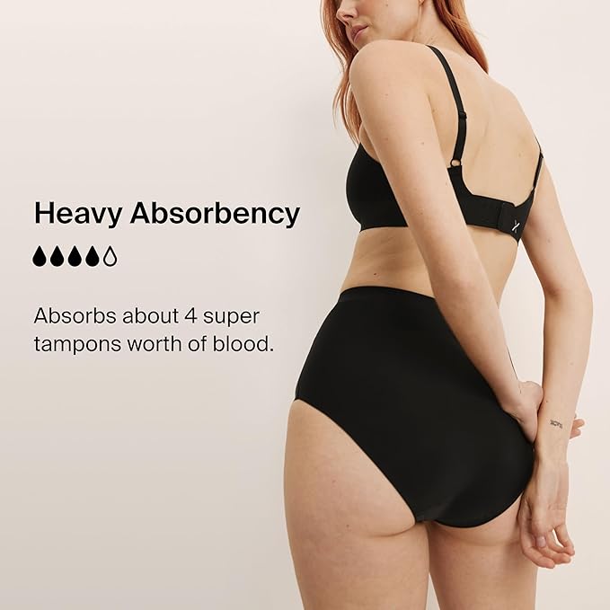 KNIX Super Leakproof High Rise Period Underwear for Women, Machine Washable, Reusable (1 Pack)