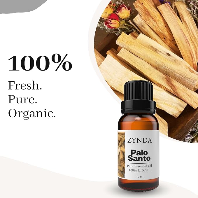 Palo Santo Essential Oil – 100% Pure & Natural Palo Santo Oil for Aromatherapy, Meditation & Relaxation – Grounding Scent for Diffuser, Massage & Beard Care