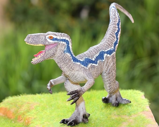 Gemini&Genius Velociraptor Action Figure Toy for Kids, Dinosaur Toy Figurine, Great Birthday Gift, Cake Topper, Role Play, Collection Dino for Kids