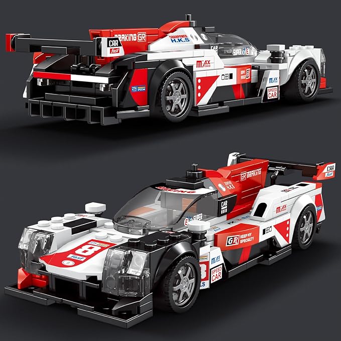 HIGH GODO Speed Racing Car Building Set, 1:20 Scale Sports Car Model Kit, Cool Collectible Cars Construction Toys Gifts for Adults Teens Age 14+ (368 Pieces)
