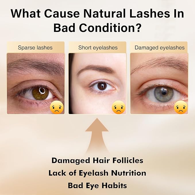 Eye Lash Serum for Fuller & Longer Looking Advanced Lash Enhancing Treatment Eyebrow Growth Support Serum with Natural Formula, 6ml (type 1)