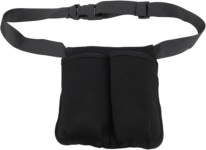 Massage Waist Pouch Adjustable Oil Bottle Holster with 2 Compartments, Neoprene Material Massage Oils Bottle Bag for Masseur, Convenient During Work