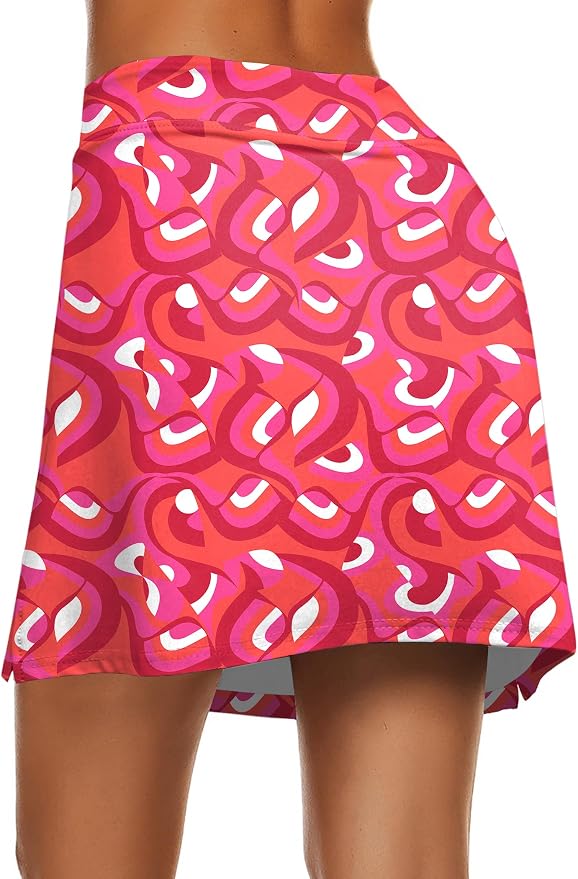 Ekouaer Women's Active Performance Skort Lightweight Skirt for Golf Tennis | Built-in Shorts, A Line, High Waisted, Tummy Control, Pickleball, Running, Workout, Sports, Skorts for Woman